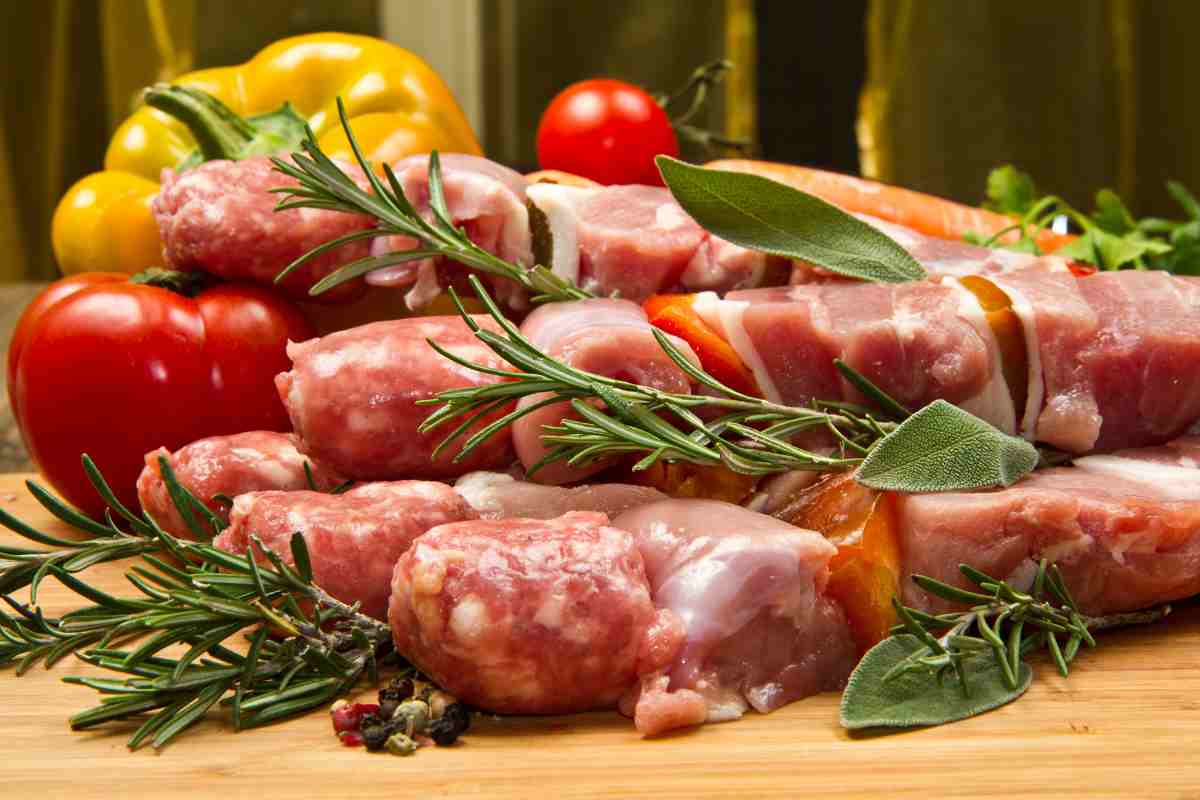 spiedini di carne e verdure