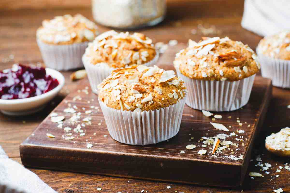 muffin vegani carote e mandorle